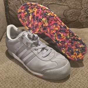 Limited Edition Gray Rainbow Adidas Samoas